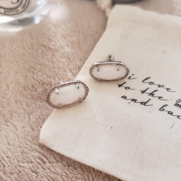 Kendra Scott Jewelry - Kendra Scott White and Silver Ellie Stud Earrings